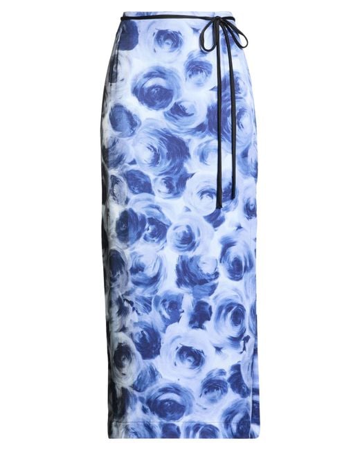 Ottod'Ame Blue Caring Maxi Skirt Viscose