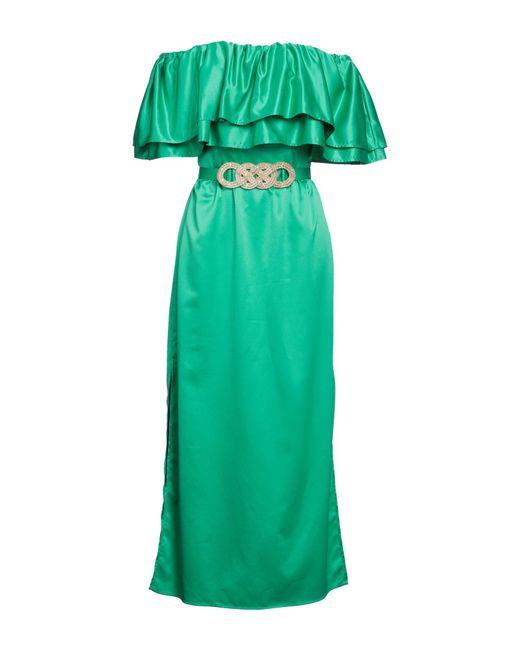 SIMONA CORSELLINI Green Midi-Kleid