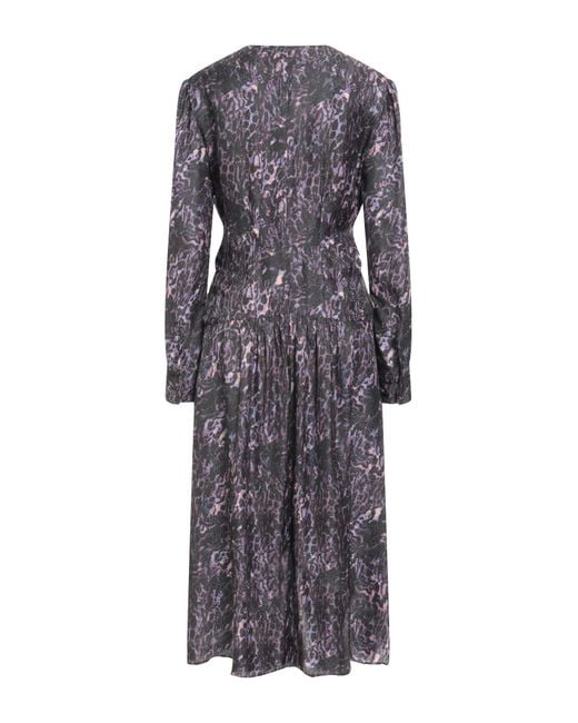 Isabel Marant Gray Midi Dress Viscose, Silk