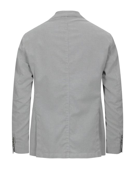 L.b.m. 1911 Gray Blazer Cotton, Polyamide, Elastane for men