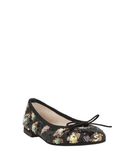 Divine Follie Black Ballet Flats Textile Fibers