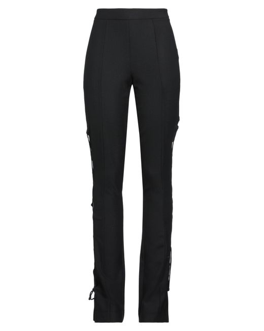 Pinko Black Pants Polyester, Wool, Elastane