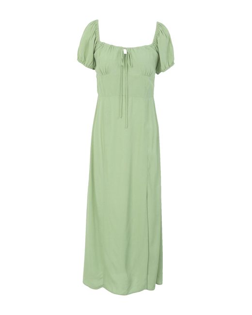 8 by YOOX Synthetic Midi Dress in Light Green (Green) - Lyst