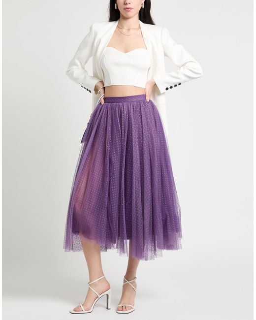 Elisabetta Franchi Purple Midi Skirt