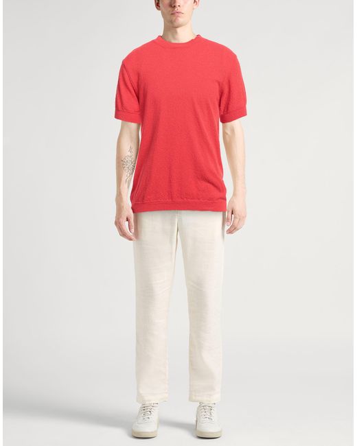Daniele Fiesoli Red Sweater Cotton, Polyamide for men