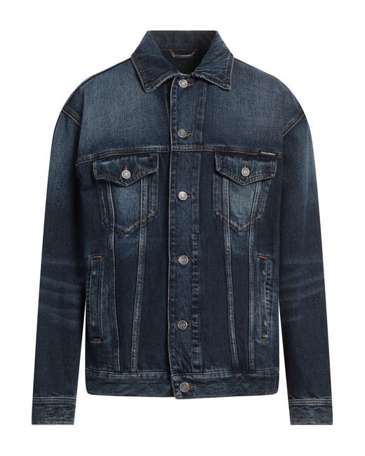 Dolce & Gabbana Blue Denim Outerwear for men