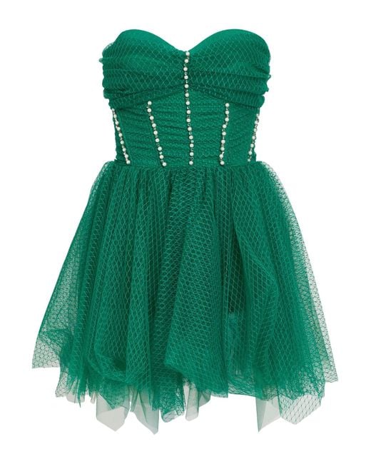 Elisabetta Franchi Green Playsuit Polyamide, Polyester, Elastane