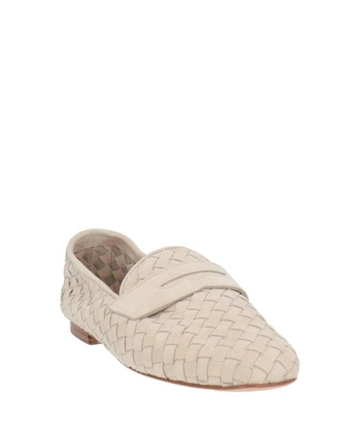 Eleventy Natural Loafers Leather