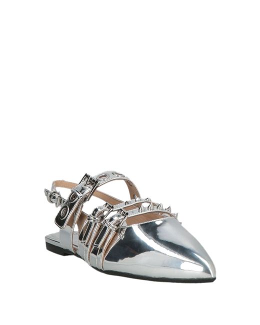 Ash White Ballet Flats