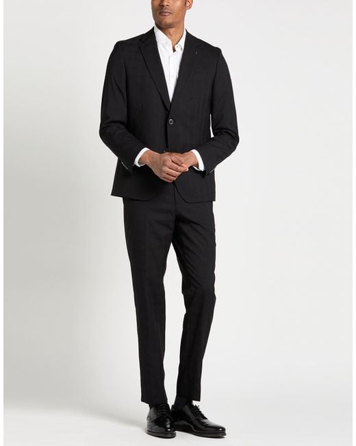 DIGEL Black Suit Polyester, Viscose, Elastane for men
