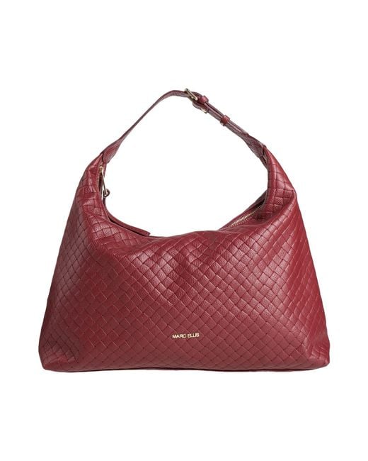 Marc Ellis Red Brick Shoulder Bag Leather