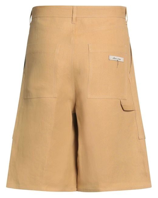 Fendi Natural Camel Shorts & Bermuda Shorts Paper Yarn for men