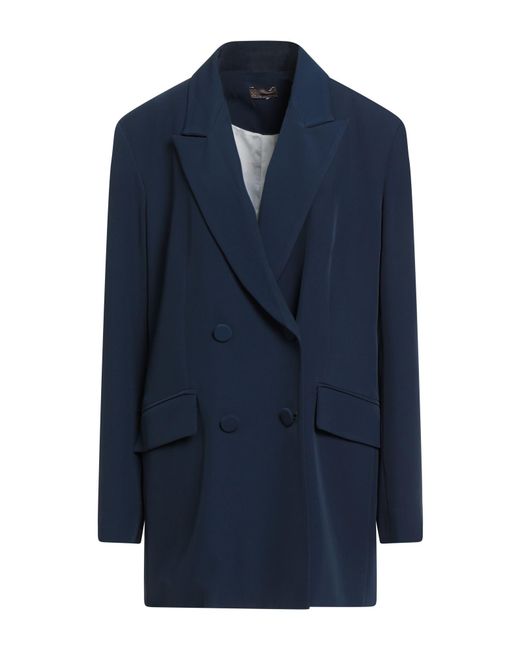 Olla Parèg Blue Midnight Blazer Polyester, Elastane
