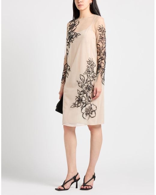 Blumarine White Midi Dress Polyamide, Polyester, Polyethylene, Glass