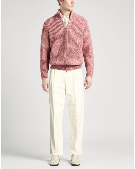 Lardini White Pants Cotton, Elastane for men