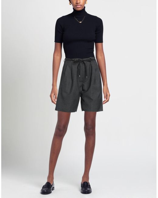Aspesi Gray Lead Shorts & Bermuda Shorts Virgin Wool