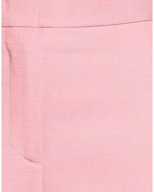 MSGM Pink Pants Viscose, Polyester, Elastane
