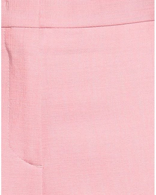 MSGM Pink Pants Viscose, Polyester, Elastane