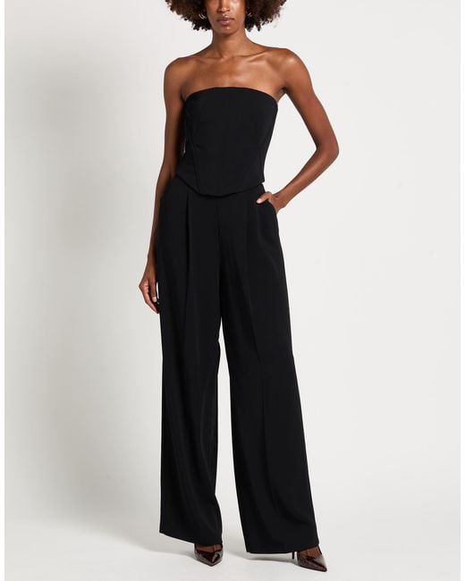 Pinko Black Jumpsuit Viscose, Elastane, Nylon