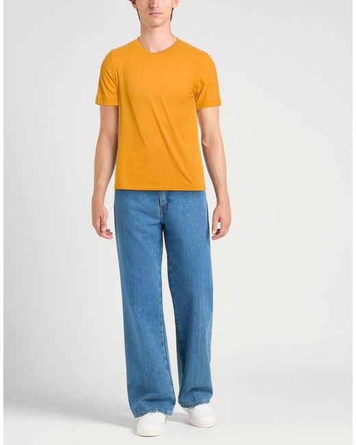 Alpha Studio Orange Marigold T-Shirt Cotton, Elastane for men
