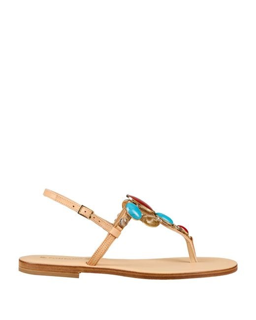 DG POSITANO White Thong Sandal Cowhide