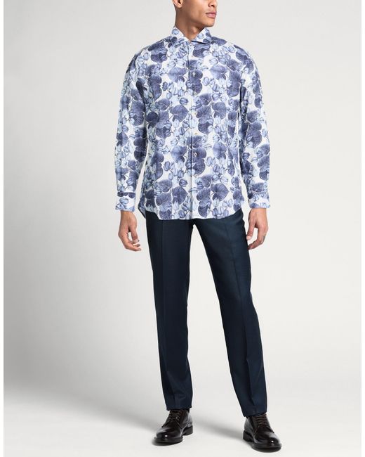 Camisa Stenstroms de hombre de color Blue