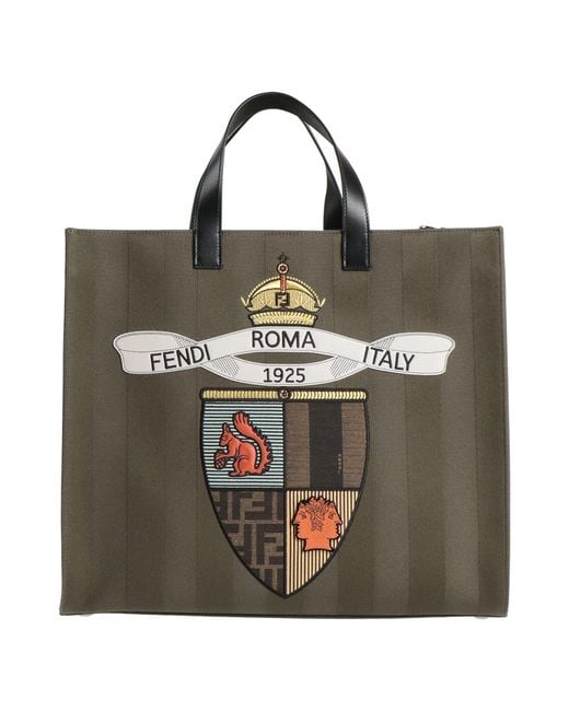 Fendi Multicolor Military Handbag Calfskin, Textile Fibers for men
