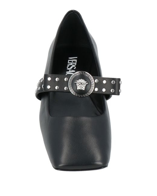 Versace Black Ballet Flats