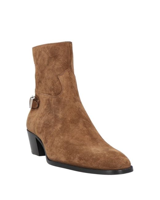 Céline Brown Camel Ankle Boots Leather