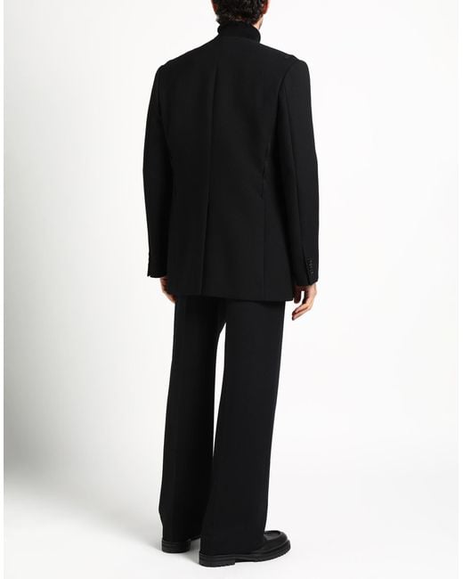 Burberry Black Coat Virgin Wool for men