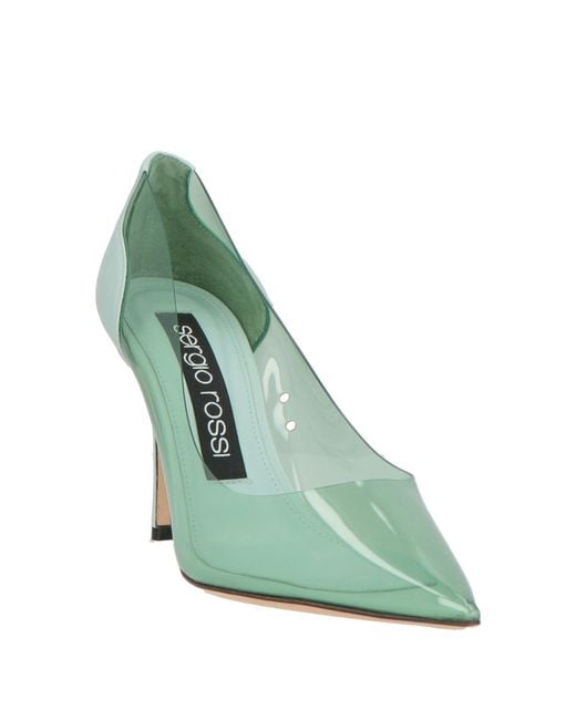 Sergio Rossi Green Pumps Leather, Pvc