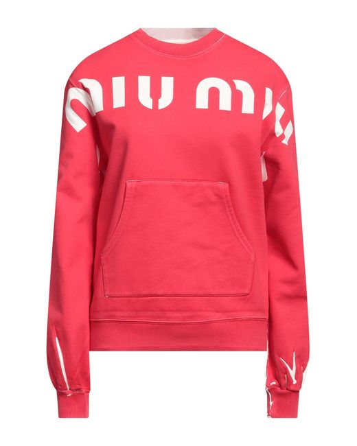 Miu Miu Red Sweatshirt