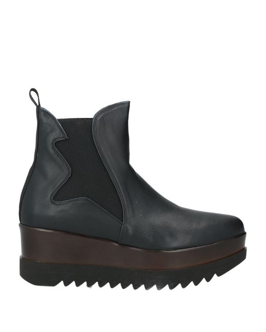 Lorenzo Mari Black Ankle Boots Textile Fibers