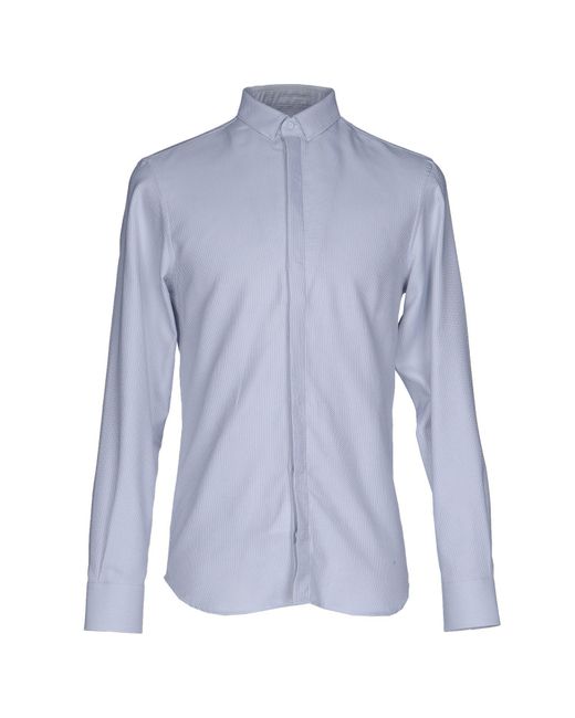 Emporio Armani Baumwolle Hemd in Blau für Herren Herren Bekleidung Hemden Freizeithemden und Hemden 