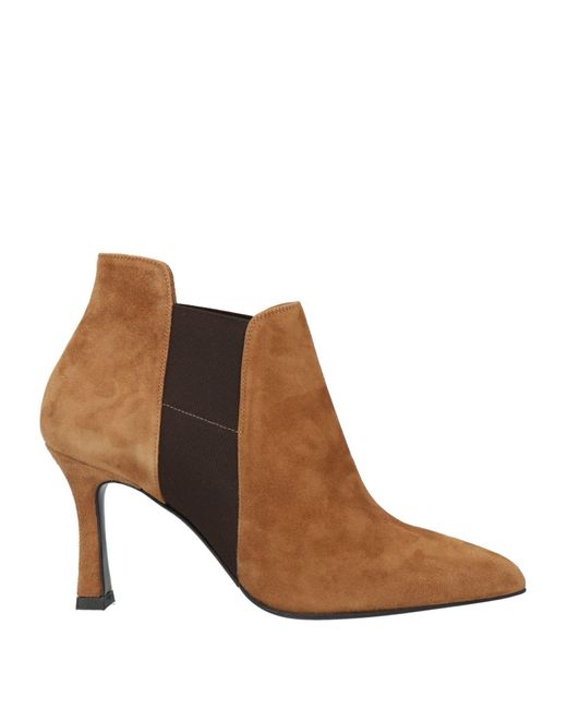 Albano Brown Camel Ankle Boots Leather