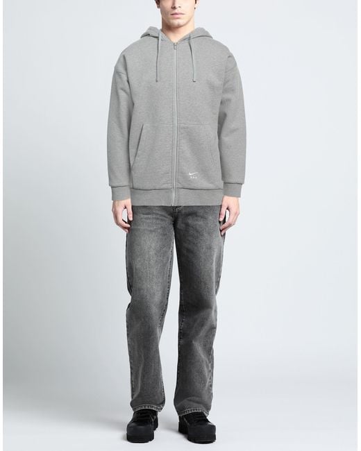 Nike Gray Sweatshirt Cotton, Polyester for men