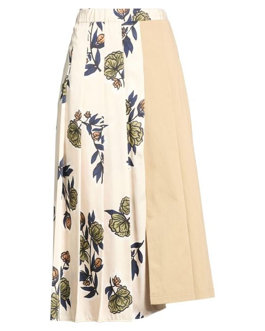 Weekend by Maxmara White Midi Skirt Polyester, Cotton, Virgin Wool