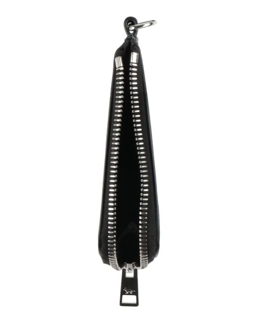 Maison Kitsuné Black Crossbody Wallet Leather for men
