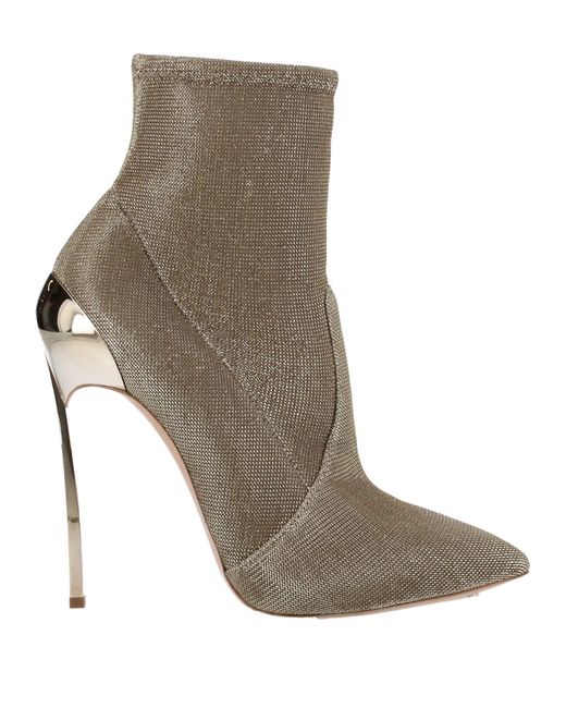 Casadei Brown Ankle Boots Textile Fibers