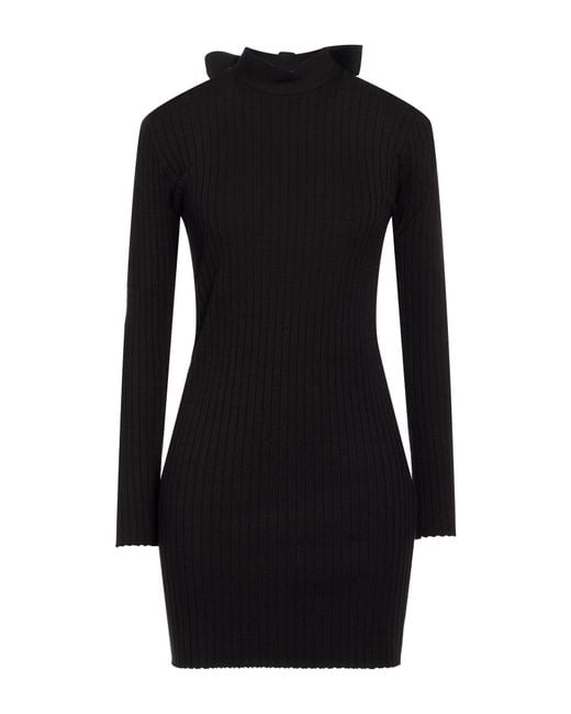 ViCOLO Black Mini Dress Viscose, Polyester, Polyamide