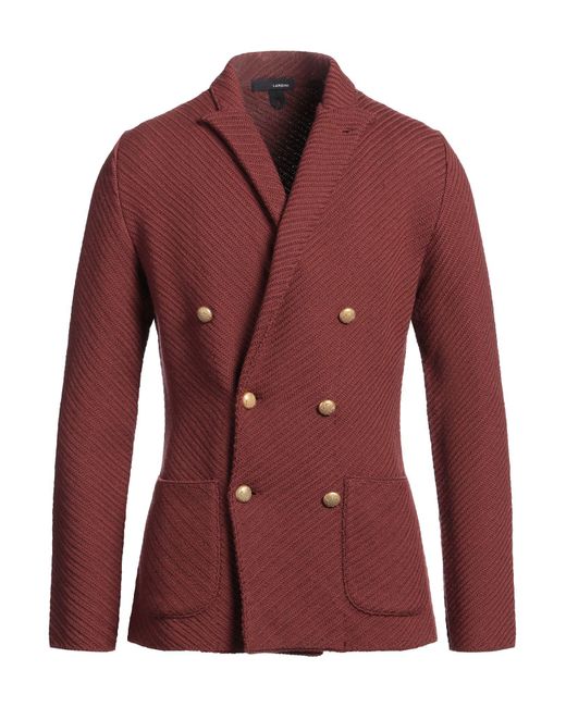 Lardini Brick Blazer Wool in Red for Men Lyst UK