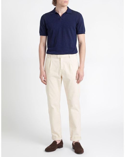 Tramarossa Natural Ivory Pants Cotton, Polyester, Elastane for men