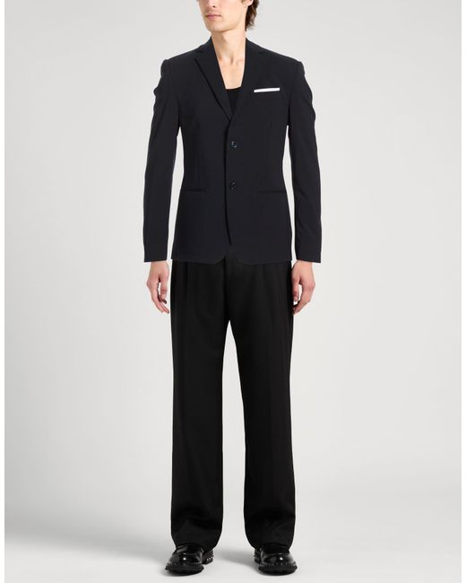 Daniele Alessandrini Blue Blazer Wool, Polyester, Elastane for men
