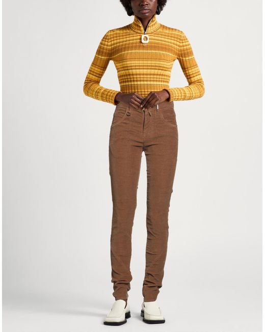 High Brown Pants Cotton, Lyocell, Elastane