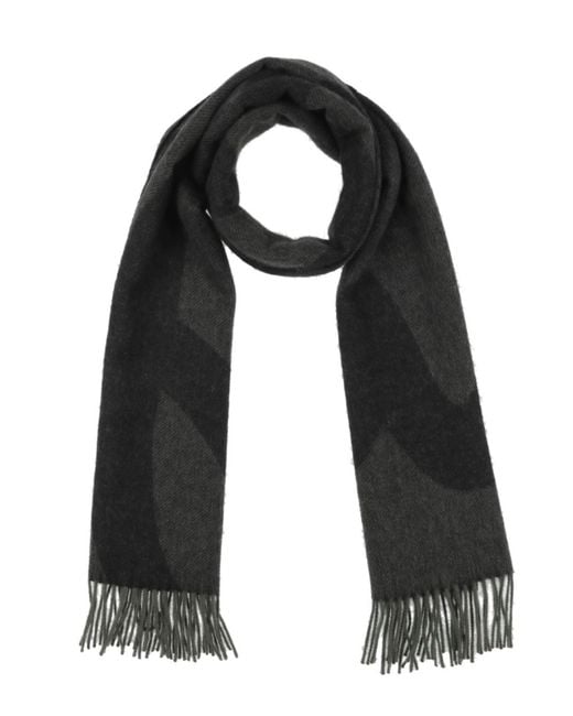 Paul Smith Black Scarf Wool, Cashmere for men