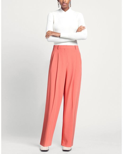 Theory Red Pants Triacetate, Polyester