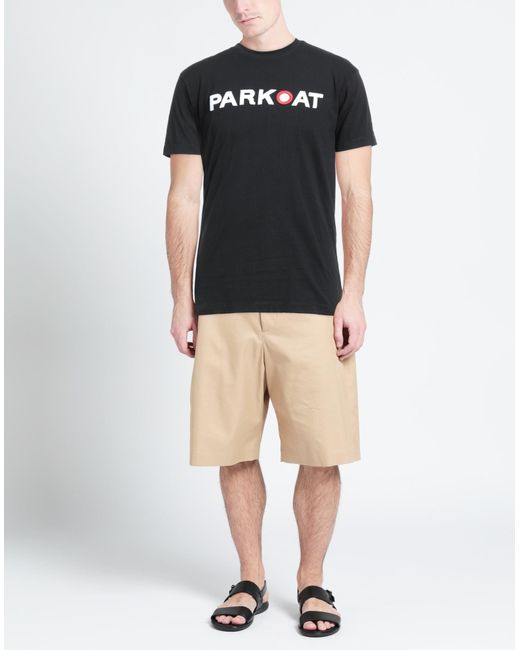 Parkoat Black T-Shirt Cotton for men