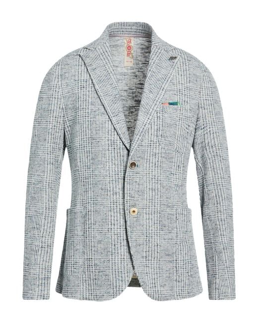 Bob Blue Blazer Cotton, Polyester, Linen for men