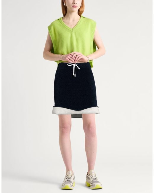 J.W. Anderson Blue Midnight Mini Skirt Polyester, Wool