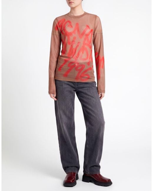 Acne Pink Top Polyester, Elastane
